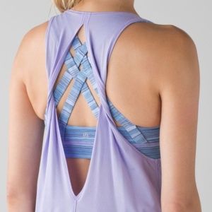 Lululemon Ready & Go Tank Lilac/Wave Twist Lilac 6